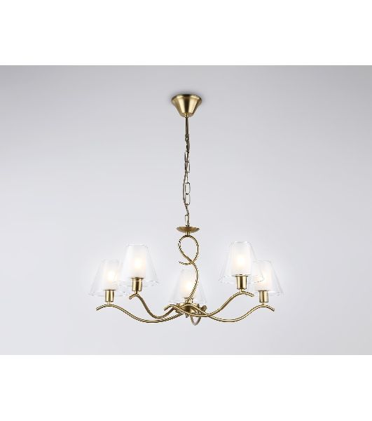 Люстра Ambrella light LH57091/5 BS/FR латунь/белый матовый E14/5 max 40W D690*790