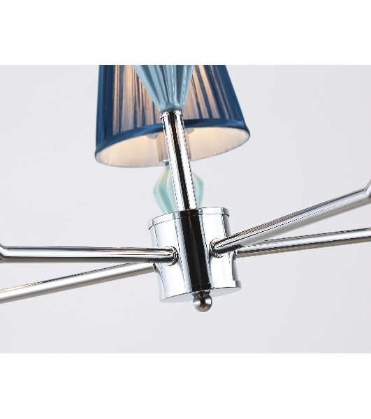Люстра Ambrella light LH75061/5 CH/DB хром/темно синий E14/5 max 40W D690*810