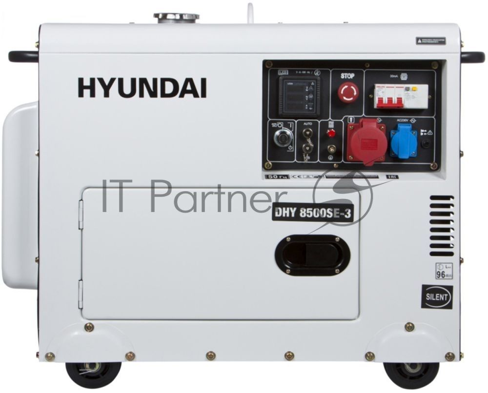 Электрогенератор дизельный Hyundai DHY 8500SE-3, 7.2 кВт, 72 дБ, 169 кг