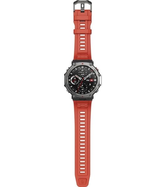 Умные часы Amazfit T-Rex 3 A2323, 1.5" AMOLED, Wi-Fi, Bluetooth, 10ATM, темно-серый / красный