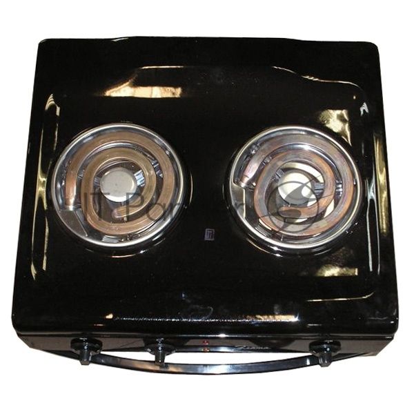 Плита электрическая Злата 231Т черный, конфорок 2 шт, духовка 25 л, 43 см x 47 см x 50 см