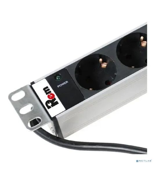 Верт. блок розеток Rem-16 с инд., 25 Shuko, 16A, алюм., 42-48U, шнур 3 м
