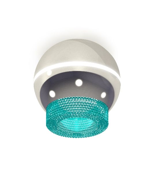 Светильник Ambrella Light XS1104020 PSL/BL серебро полированное/голубой MR16 GU5.3 LED 3W 4200K (C1104, N7194)