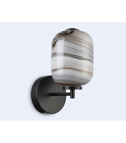 Настенный светодиодный светильник Ambrella light LH11039 BK/MG черный/мраморно-серый 8W 3000K 150*220*300