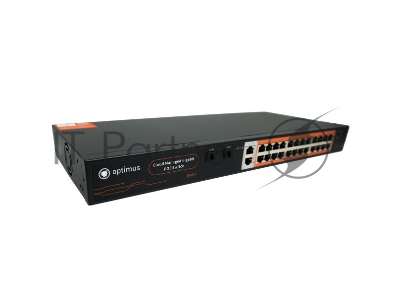 Коммутатор Optimus U1IC-24G/2G/2S, 24×1 Гбит/с PoE+ + 2×1 Гбит/с Uplink + 2×1 Гбит/с SFP Uplink, настраиваемый