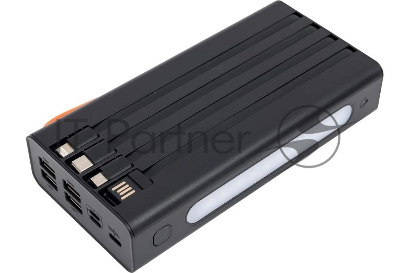 Портативный аккумулятор More choice (4620202550576) PB22-30 с кабелем 2USB 2.1A - 30000mAh черный