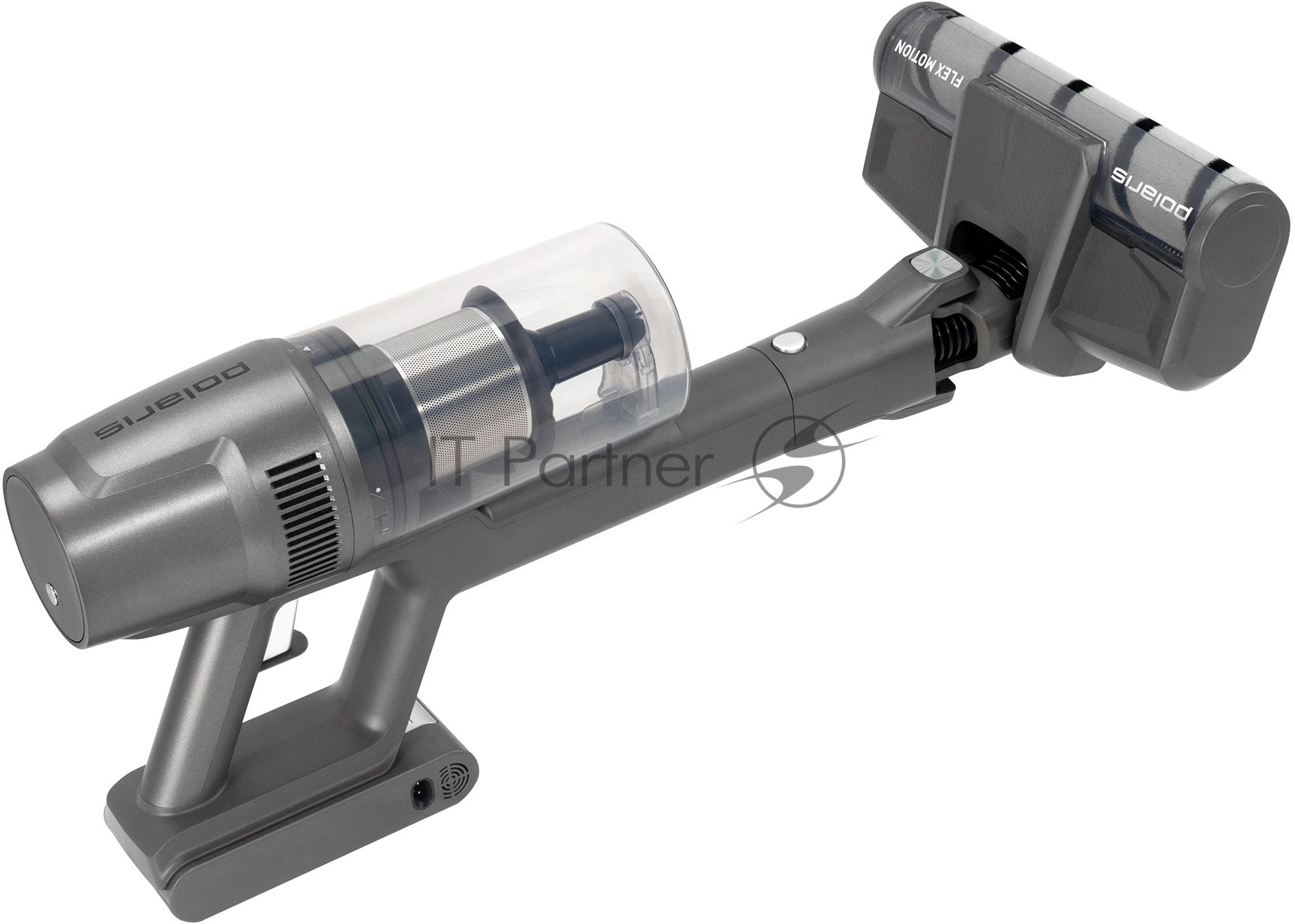 Пылесос вертикальный Polaris PVCS 4050 серый, питание от аккумулятора, 180 Вт, уборка влажная/сухая, пылесборник 0.4 л