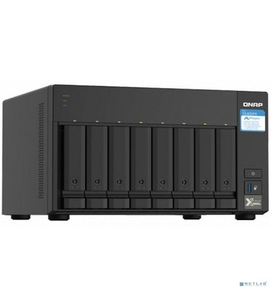 Сетевое хранилище без дисков SMB QNAP TS-832PX-4G 8-Bay NAS, AL324 64-bit quad-core 1.7GHz, 4Gb DDR4 SO-DIMM RAM (up to 1x16 Gb), 8 x 3.5"/2.5" drive slots, 2 x 10GbE SFP+ LAN, 2 x 2.5 GbE LAN, 3 x USB 3.2, PCIe slotGen.2 x 2, 3xUSB 3.2