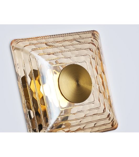 Светильник Ambrella light LH31035 BS/TI латунь/янтарь 6W 3000K 150*150*85