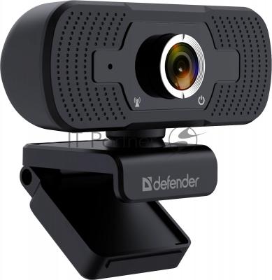 Веб-камера Defender G-lens 2591 2560x1440, 30 кадр/с, USB, микрофон, крепление на мониторе