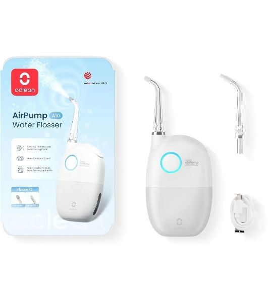 Ирригатор Oclean AirPump A10 W7602 серый, от аккумулятора, 45 мл, 3 режима