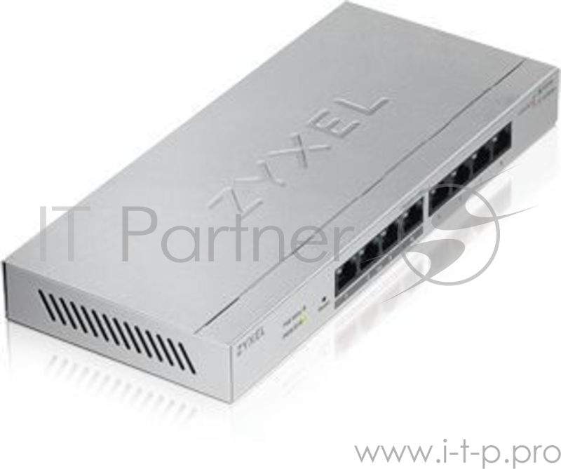Коммутатор ZyXEL GS1200-8 Smart 8-port GbE Web Managed Switch, 60W, VLAN, IGMP, QoS, Link Aggregation