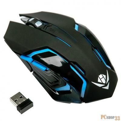 Мышь беспроводная Nakatomi MROG-20UR черный, 2400 dpi, радиоканал, USB, кнопки - 6