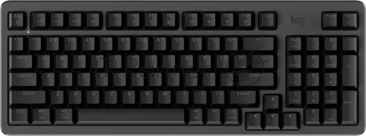 Клавиатура Logitech K868 гибридная, USB Type-A, Bluetooth, радиоканал, чёрный