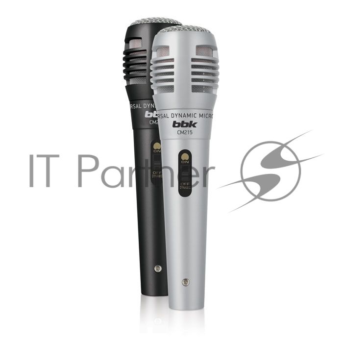 Микрофон проводной BBK CM215 2.5м черный/серебристый