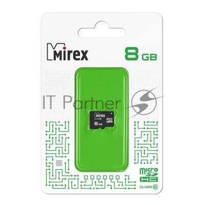 Флеш карта microSD 8GB Mirex microSDHC Class 10