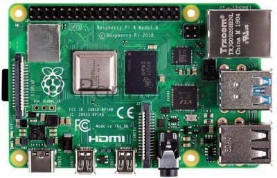 Платформа Raspberry Pi 4 Model B (RA545) Retail, 4GB RAM, Broadcom BCM2711 Quad core Cortex-A72 (ARM v8) 64-bit SoC @ 1.5GHz CPU, WiFi, Bluetooth, 40-pin GPIO, 2x USB 3.0, 2x USB 2.0, 2x micro-HDMI, CSI camera port, DSI display port, Micro SD port, USB-C Платформа Raspberry Pi 4 Model B (RA545) Retail, 4GB RAM, Broadcom BCM2711 Quad core Cortex-A72 (ARM v8) 64-bit SoC @ 1.5GHz CPU, WiFi, Bluetooth, 40-pin GPIO, 2x USB 3.0, 2x USB 2.0, 2x micro-HDMI, CSI camera port, DSI display port, Micro SD port, USB-C
