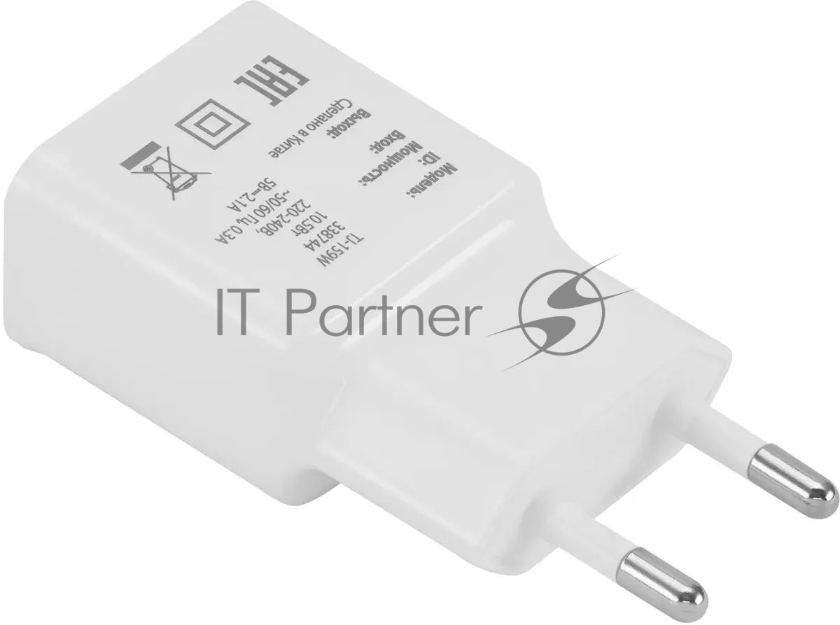 Сетевое зарядное устройство Buro TJ-159w 2.1A универсальное белый