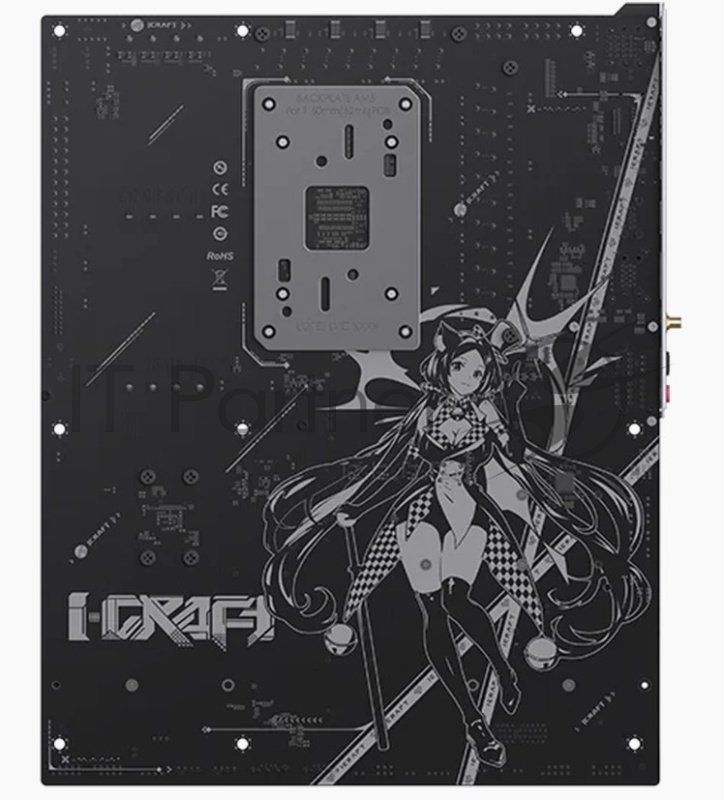 Материнская плата Maxsun MS-iCraft B850 AIGA, AM5, AMD B850, 4xDDR5, 2xSATA 6Gb/s, 4xM.2 PCIe, 2xPCIe 5.0 x16, 1xPCIe 3.0 x1, 1xDisplayPort, 1xHDMI, 1x5Gb LAN, 4xUSB 2.0, 4xUSB 3.2 Gen2, 1xUSB 3.2 Gen2 Type-C, 5x3.5 мм, 1xS/PDIF, 7.1, ATX