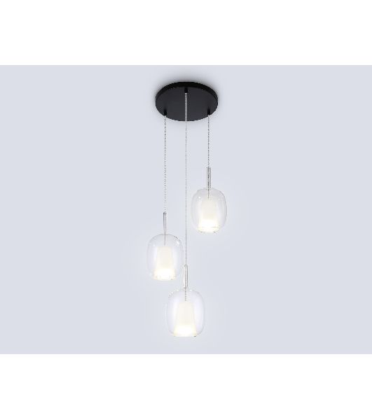 Подвесной светильник Ambrella light LH11151/3 BK/WH/CL черный/белый/прозрачный E27*3 max 60W D425*1500