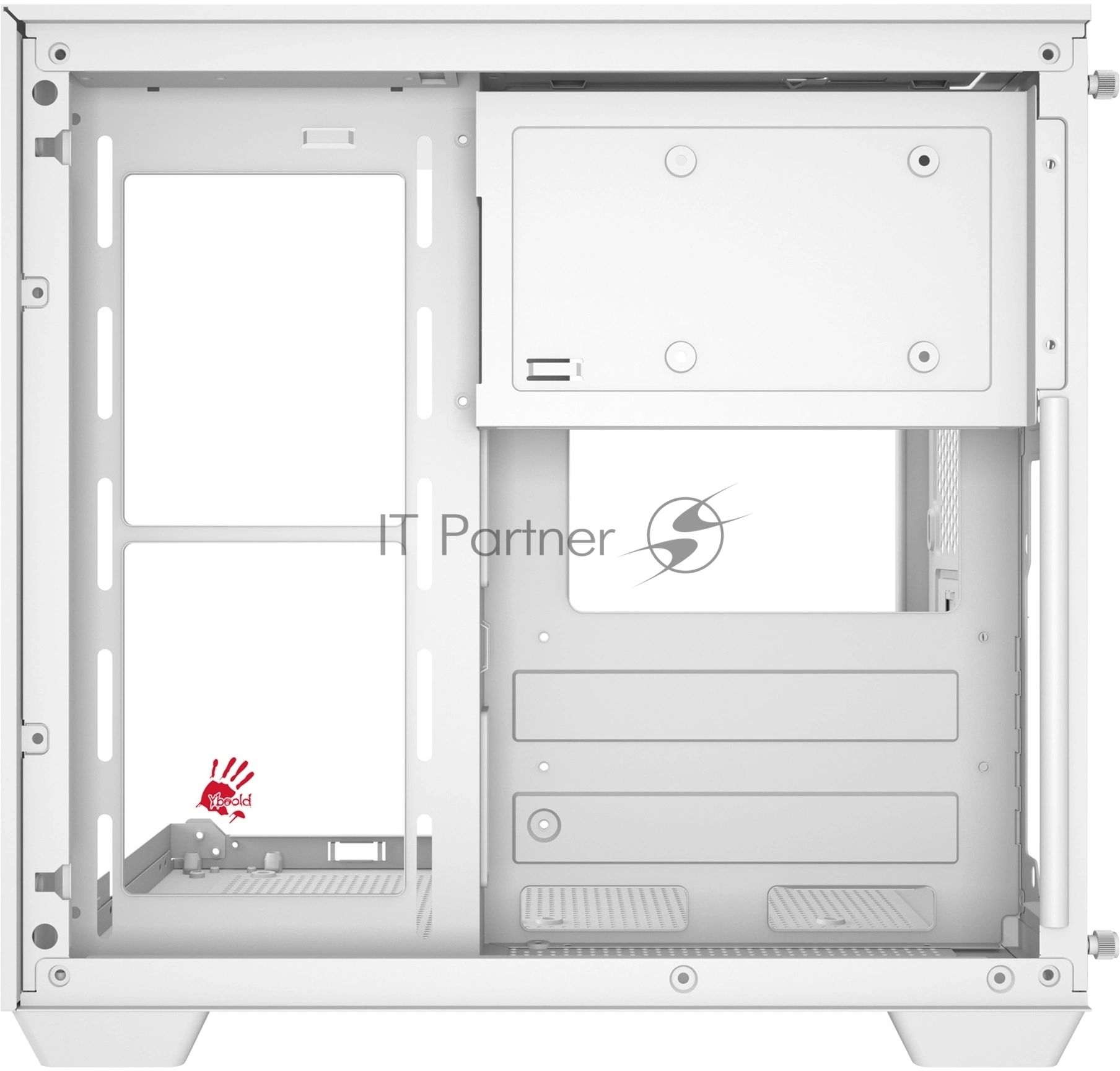 Компьютерный корпус Bloody CC-121 белый без БП mATX 7x120мм 1xUSB2.0 1xUSB3.0 audio