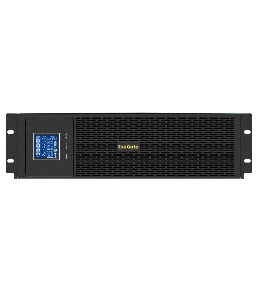 Источник бесперебойного питания Pure Sine Wave ExeGate SinePower UHB-5000.LCD.AVR.6C13.RJ.USB.3U (5000VA/4000W, LCD, AVR, 6*C13, RJ45/11, USB, возможность подключения до десяти внешних батарейных блоков 48В (поставляются отдельно), Rackmount 3U/Tower, мет
