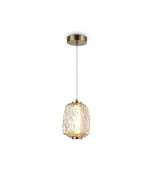 Подвесной светодиодный светильник Ambrella light LH30101 SB/TI бронза/янтарь 8W 3000K 140*140*1575