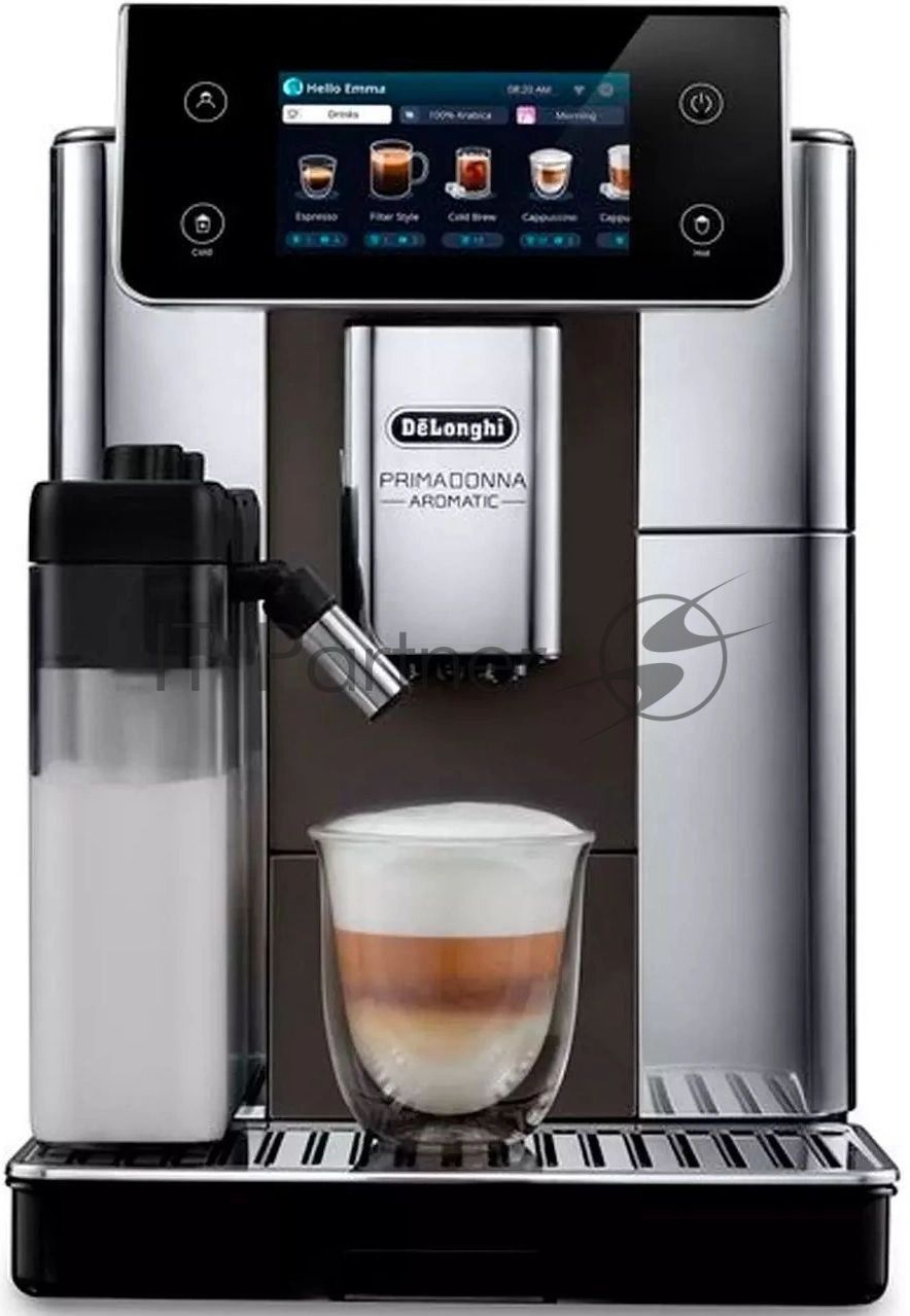 Кофемашина Delonghi Primadonna Aromatic ECAM630.75.TSM 1450Вт серебристый/черный