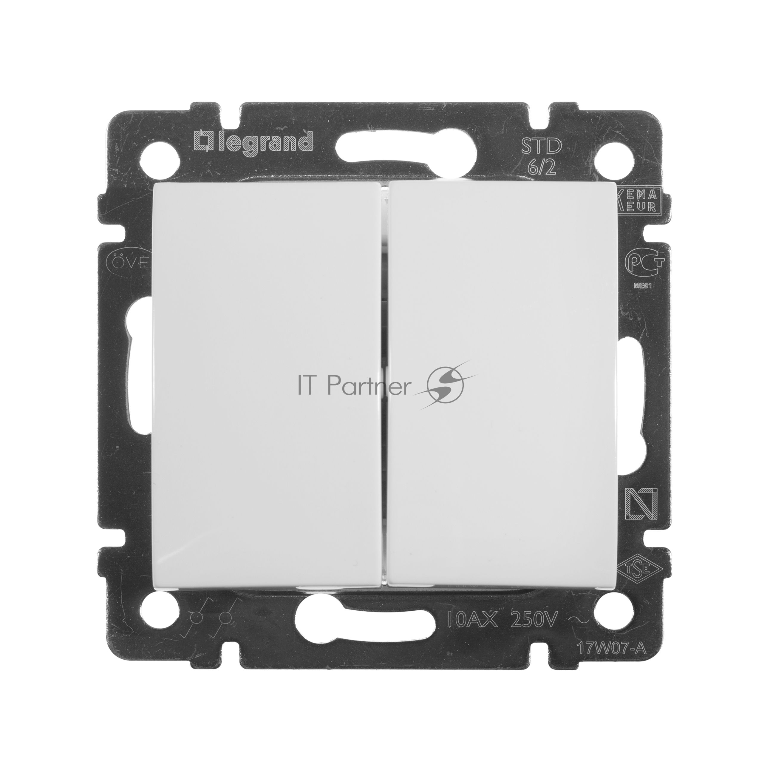 Переключатель Legrand 774408 2напр 2клав 10A Valena белый