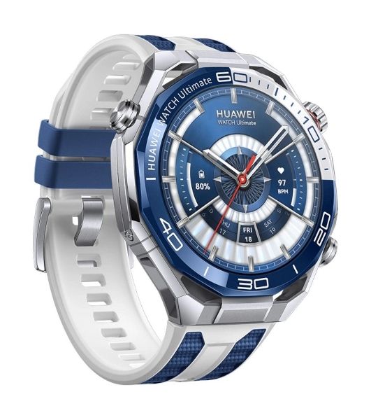 Умные часы Huawei Watch Ultimate 2 MCH-AL00, 1.5" AMOLED, Wi-Fi, Bluetooth, NFC, 20 ATM, титан / синий / белый