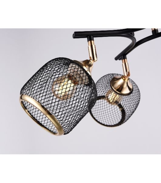 Светильник Ambrella light TR80177/4 BK/FGD черный/золото E27/4 max 40W D640*260