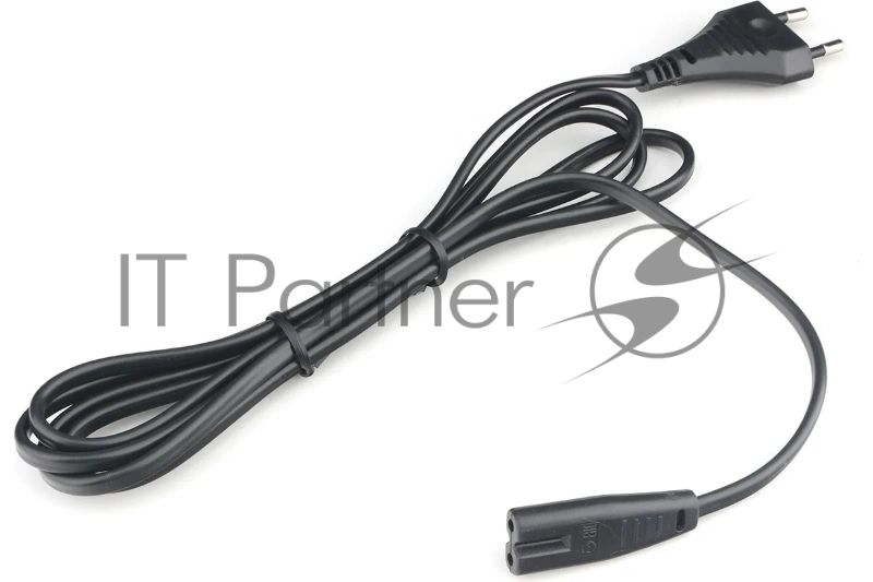 Шнур PowerCube ШВВП-АП 2*0,75 S52C7-250-2,5-1,8, черный, 1,8 м, S52 - C7, 2-pin