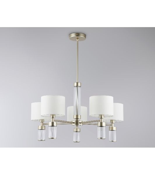 Люстра Ambrella light LH71301/5 CGD/WH золото/белый E14/5 max 40W D680*740