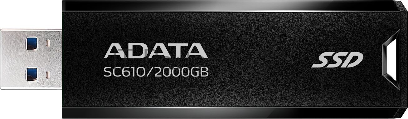 Внешний SSD ADATA SC610, 2TB, USB 3.2 Gen 2 Type-A, R/W 550/500, черный