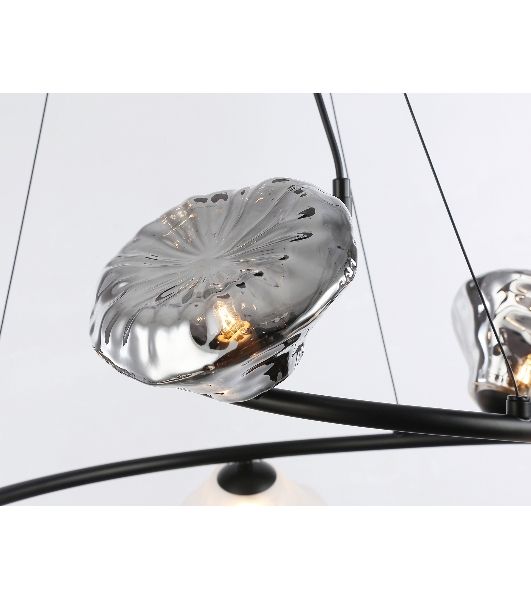 Светильник Ambrella light LH15003/6 BK/FR/SM черный/белый матовый/дымчатый G9*6 max 40W D630*1150