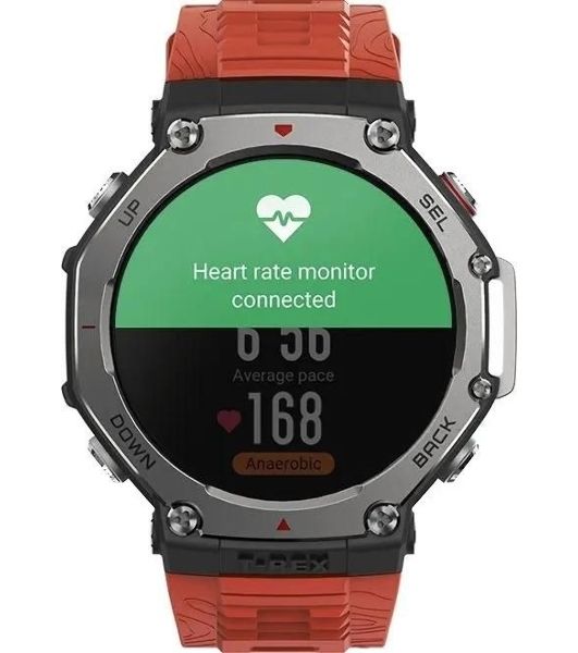Умные часы Amazfit T-Rex 3 A2323, 1.5" AMOLED, Wi-Fi, Bluetooth, 10ATM, темно-серый / красный