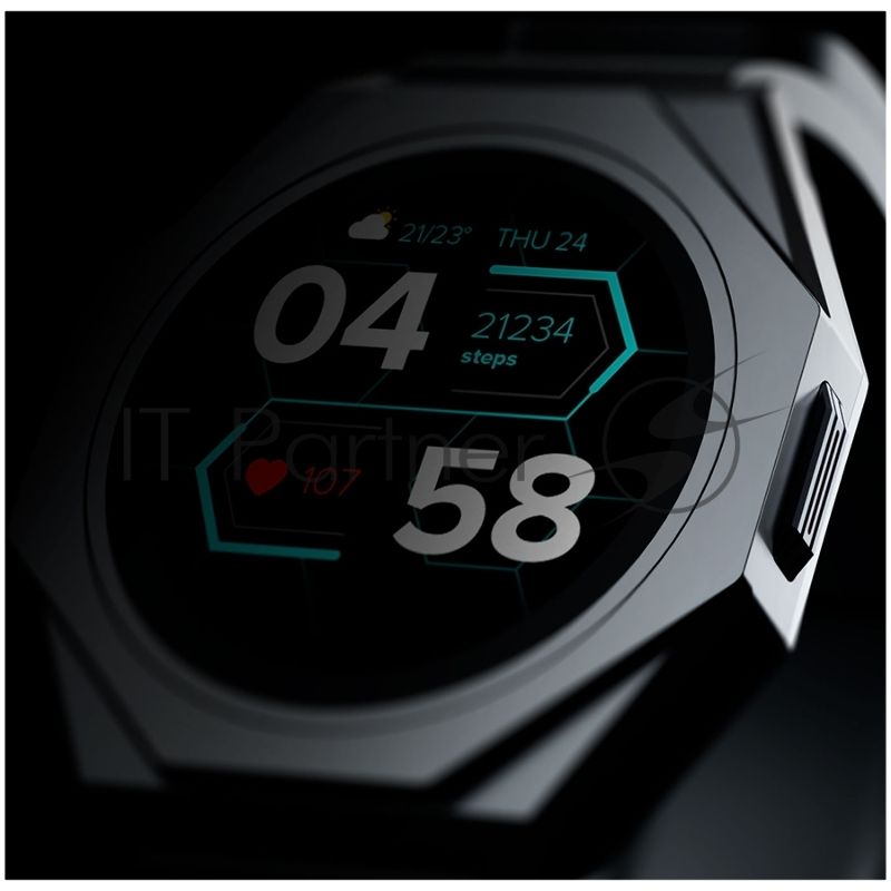 Умные часы Canyon Otto SW-86, 1.3" IPS, Bluetooth, IP68, теплый красный / черный