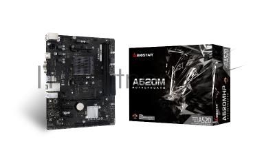 Материнская плата Biostar A520MHP, AM4, AMD A520, 2xDDR4, 4xSATA, 1xM.2, 1xPCI-E 3.0 x16, 2xPCI-E x1, 1xHDMI, 1xVGA, 1x 1Gb LAN, 2xUSB-A 3.2 Gen 1, 4xUSB-A 2.0, 3x3.5 мм, 7.1, Micro-ATX