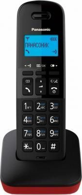 Телефон беспроводной (DECT) Panasonic KX-TGb610RUR, Монохромный, АОН, черный/красный