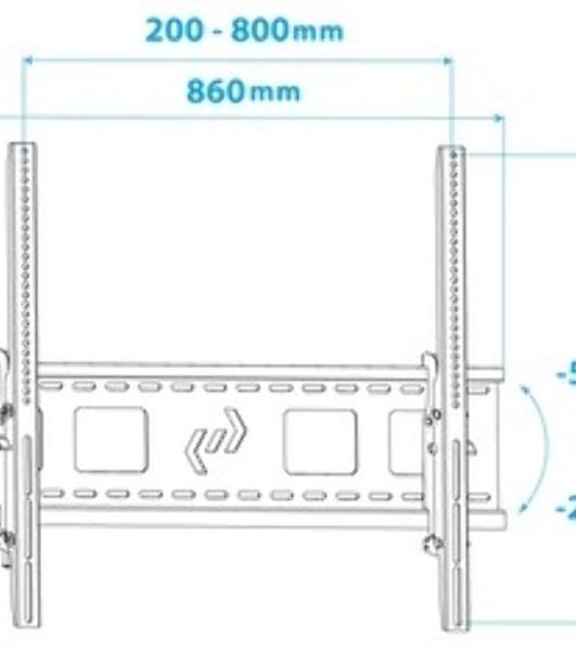 Кронштейн для телевизора Kromax STAR-2 черный 32"-90" макс.81кг настенный наклон