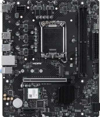 Материнская плата MSI PRO H610M-S WIFI, LGA1700, Intel H610, 2xDDR5, 2xSATA, 1xM.2, 1xPCIe 4.0 x16, 1xPCIe 3.0 x1, 1xHDMI, 1x 1Gb LAN, 2xUSB 3.2 Gen1, 4xUSB 2.0, 3x3.5 мм, 7.1, microATX Материнская плата MSI PRO H610M-S WIFI, LGA1700, Intel H610, 2xDDR5, 2xSATA, 1xM.2, 1xPCIe 4.0 x16, 1xPCIe 3.0 x1, 1xHDMI, 1x 1Gb LAN, 2xUSB 3.2 Gen1, 4xUSB 2.0, 3x3.5 мм, 7.1, microATX