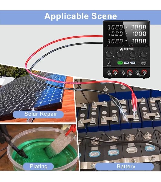 Лабораторный блок питания двухканальный Amperin AI-W3010x2C 30V, 10A, 0,6 кВт