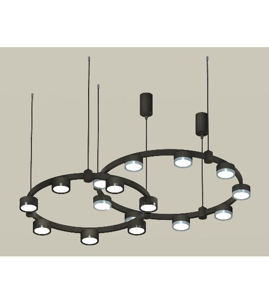 Светильник Ambrella light XR92091210/16 SBK/PPH/PBK черный песок/графит полированный/черный полированный GX53