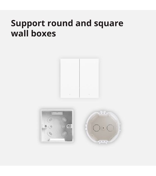 Выключатель умный Aqara Smart wall switch H1 (with neutral, double rocker) WS-EUK04
