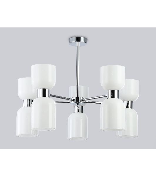 Люстра Ambrella light LH56083/10 СH/FR хром/белый матовый E14*10 max 40W D700*510