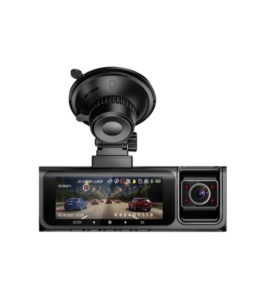 Видеорегистратор TrendVision Phantom 3CH GPS, 3840x2160, 2", с камерой заднего вида, GPS/ГЛОНАСС, Wi-Fi, G-сенсор, датчик движения