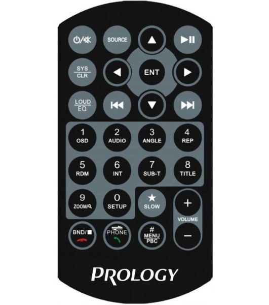 Автомагнитола Prology MPV-120, 2 DIN, 6.2", Bluetooth, USB Type-A, AUX, пульт ДУ