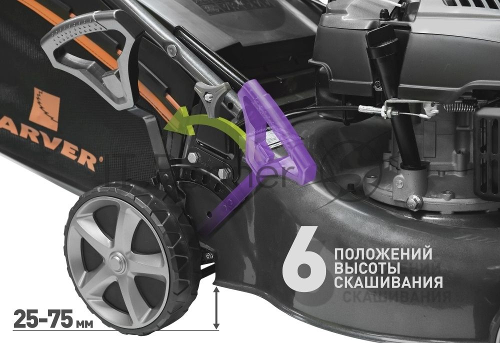 Газонокосилка бензиновая Carver LMG-2646HM, 3,5 л.с.