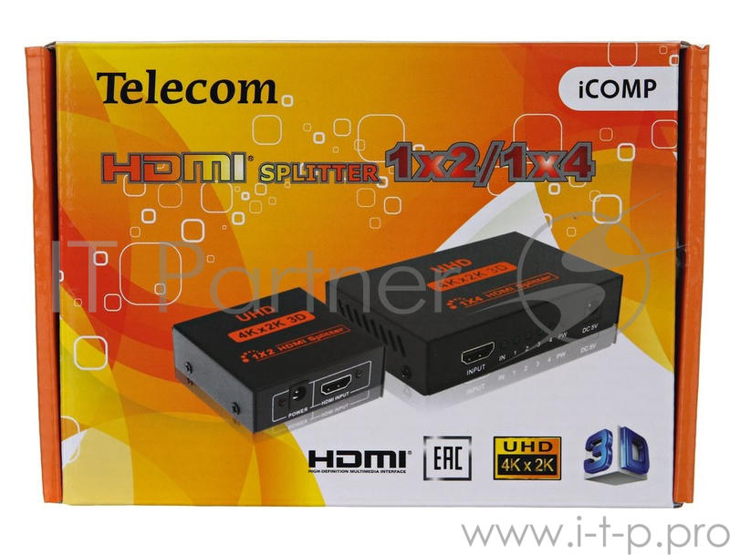 Разветвитель Telecom HDMI 1=>4 4k@30 HZ TTS7005