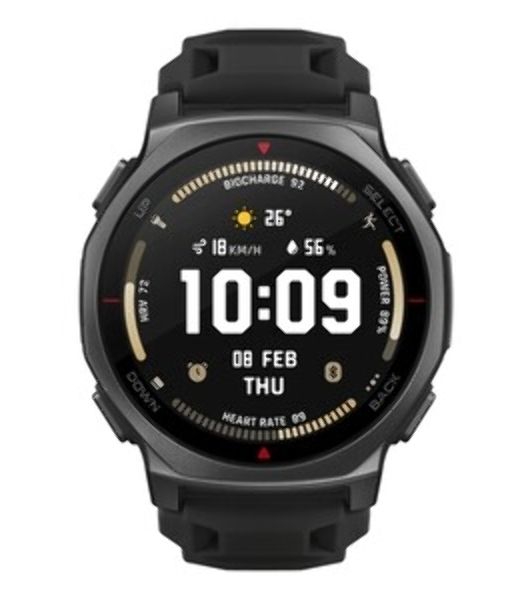 Умные часы Amazfit T-Rex 3 A2323, 1.5" AMOLED, Wi-Fi, Bluetooth, 10ATM, темно-серый / красный